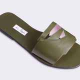 Nia Olive Leather Sandals