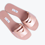 Nia Beige Leather Sandals