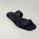 K.Aspen Bantu X Men's Leather Slippers - Premium Leather Finish, Ethically Crafted in Lagos, Nigeria. Hand-stitched with Soft Calf Textured Leather, Featuring a Traditionally Tied Knot. Contemporary Comfort and Style at its Best