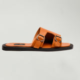 K.A Monkstrap Tan Leather Sandals