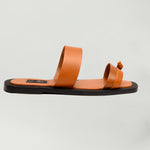 K.Aspen Bantu X Men's Leather Slippers - Premium Leather Finish, Ethically Crafted in Lagos, Nigeria. Hand-stitched with Soft Calf Textured Leather, Featuring a Traditionally Tied Knot. Contemporary Comfort and Style at its Best