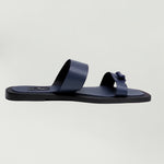 K.Aspen Bantu X Men's Leather Slippers - Premium Leather Finish, Ethically Crafted in Lagos, Nigeria. Hand-stitched with Soft Calf Textured Leather, Featuring a Traditionally Tied Knot. Contemporary Comfort and Style at its Best