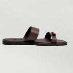 K.Aspen Bantu X Men's Leather Slippers - Premium Leather Finish, Ethically Crafted in Lagos, Nigeria. Hand-stitched with Soft Calf Textured Leather, Featuring a Traditionally Tied Knot. Contemporary Comfort and Style at its Best