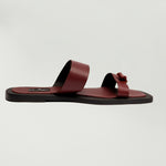 K.Aspen Bantu X Men's Leather Slippers - Premium Leather Finish, Ethically Crafted in Lagos, Nigeria. Hand-stitched with Soft Calf Textured Leather, Featuring a Traditionally Tied Knot. Contemporary Comfort and Style at its Best