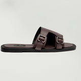 K.A Monkstrap Chocolate Leather Sandals